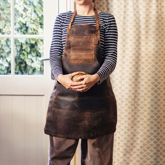 Personalised Buffalo Leather Work Apron: Blacksmith, Chef, BBQ