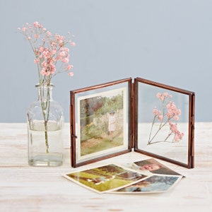 Recycled Glass And Metal Photo Frame Picture Frame Industrial Frame Home Décor For Images 4x4 6x4 7x5 10x8 Wedding Frames image 3