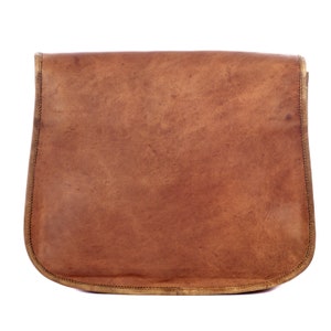 Personalised Brown Leather Saddle Bag Large Shoulder Bag Leather ...