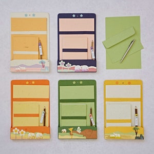 Buntes Eco Maximus Ele Dung Briefpapier Set - Fair Trade Schreibset mit Umschlägen - recyceltes und umweltfreundliches Papier - Geschenk für Autoren