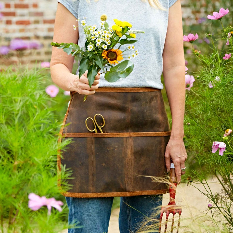 Leather Gardening Tool Belt - Thumbnail 2