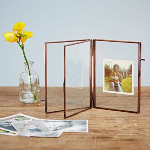 Gerecycled glas en metalen fotolijst fotolijst industriële lijst woondecoratie voor afbeeldingen 4x4 6x4 7x5 10x8 bruiloftsframes afbeelding 7