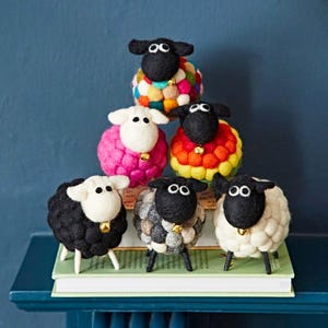Felt Sheep Ornament: Handmade Wool Home Decor