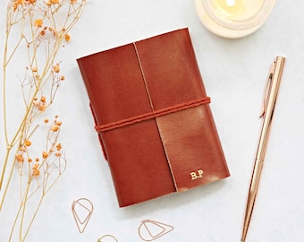 Personalised Mini Distressed Leather Notebook