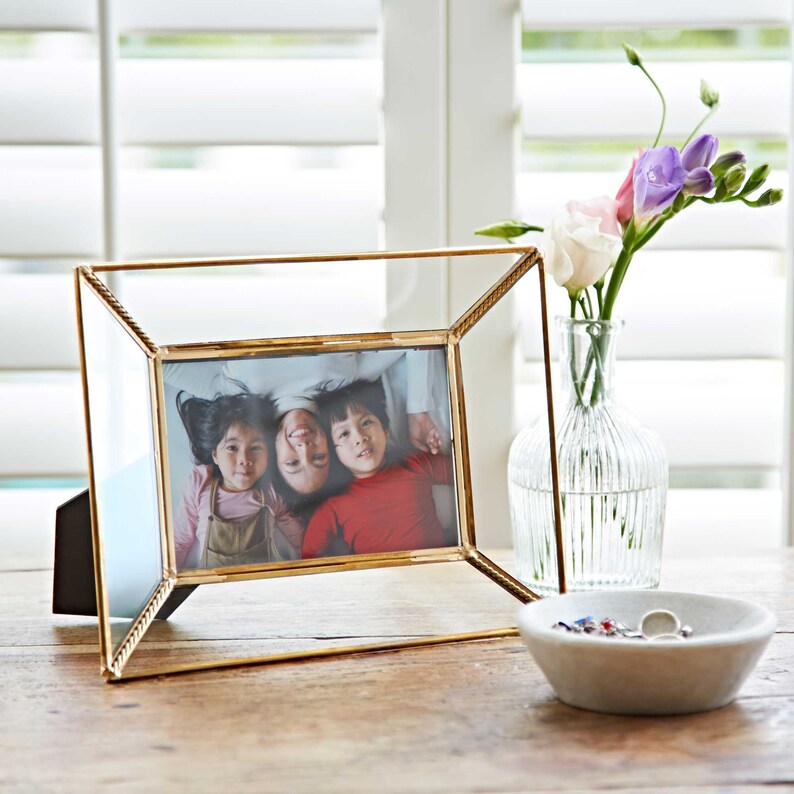 Recycled Glass And Metal Photo Frame 4x6 Picture Frame 5x7 Photo Frame Industrial Frame Sustainable 6x4 7x5 Inch Wedding Frame image 6