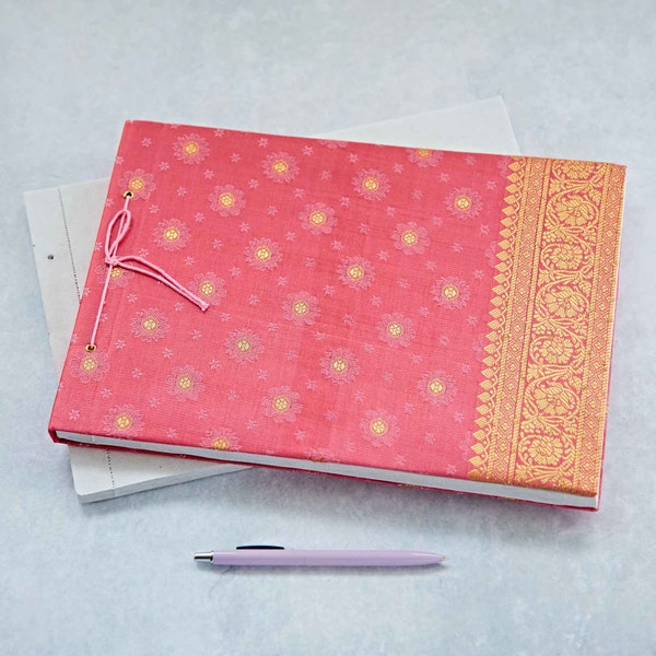 Handmade Sari Notepads - Desk Pad - Writing Pad - Stationery Gifts - Teachers Gifts - Sari Fabric - Gift For Writers - Recycled Paper