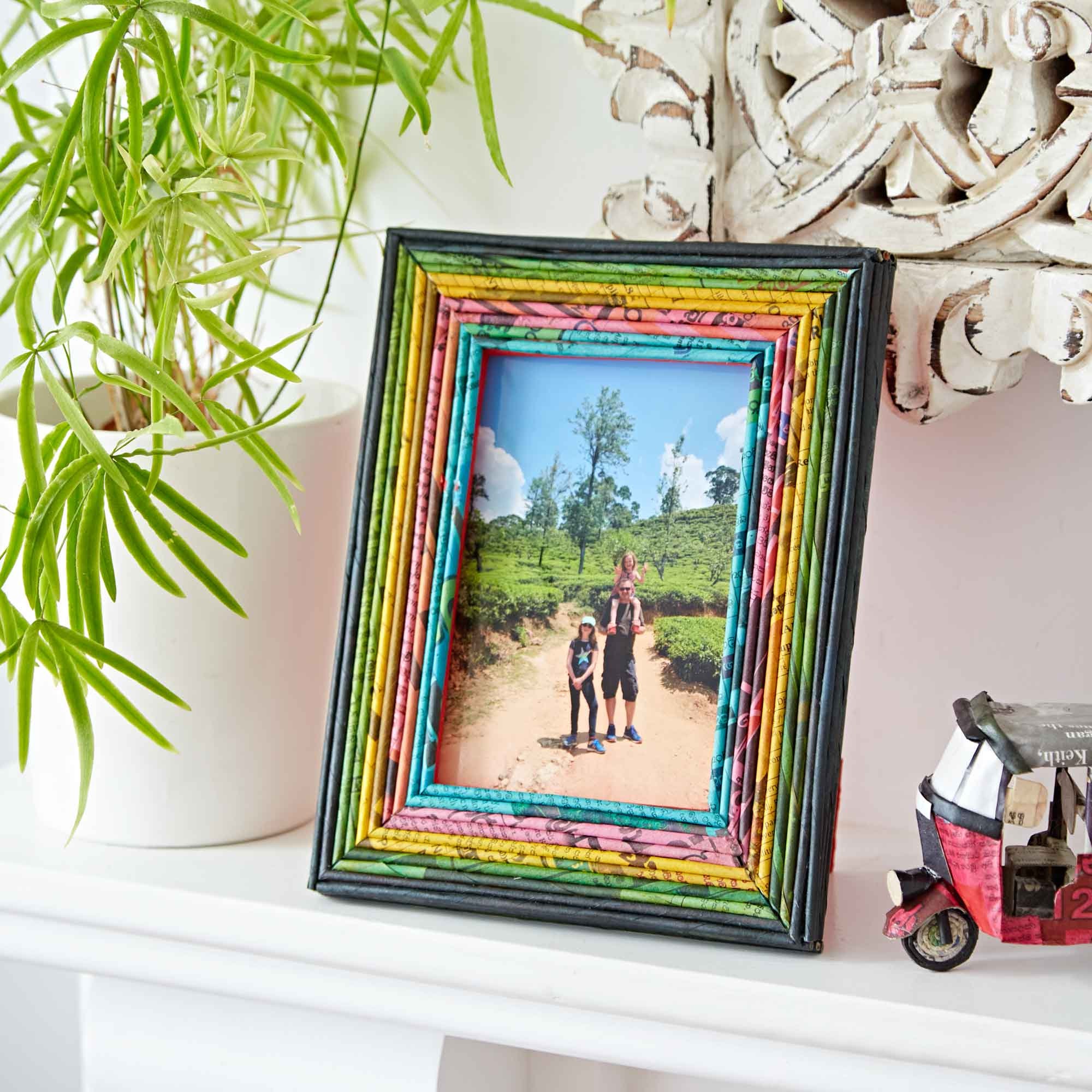 Recycled Newspaper Photo Frame 4x6 Picture Frame Paper Etsy