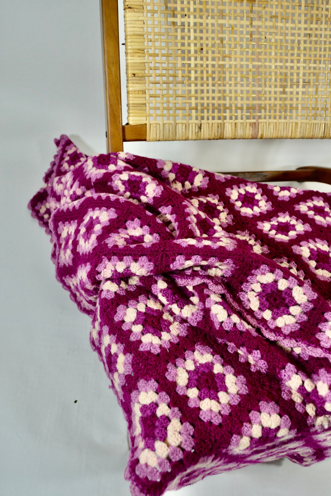 Afghan throw/ Afghan blanket/ handmade modern Afghan/ hand Etsy