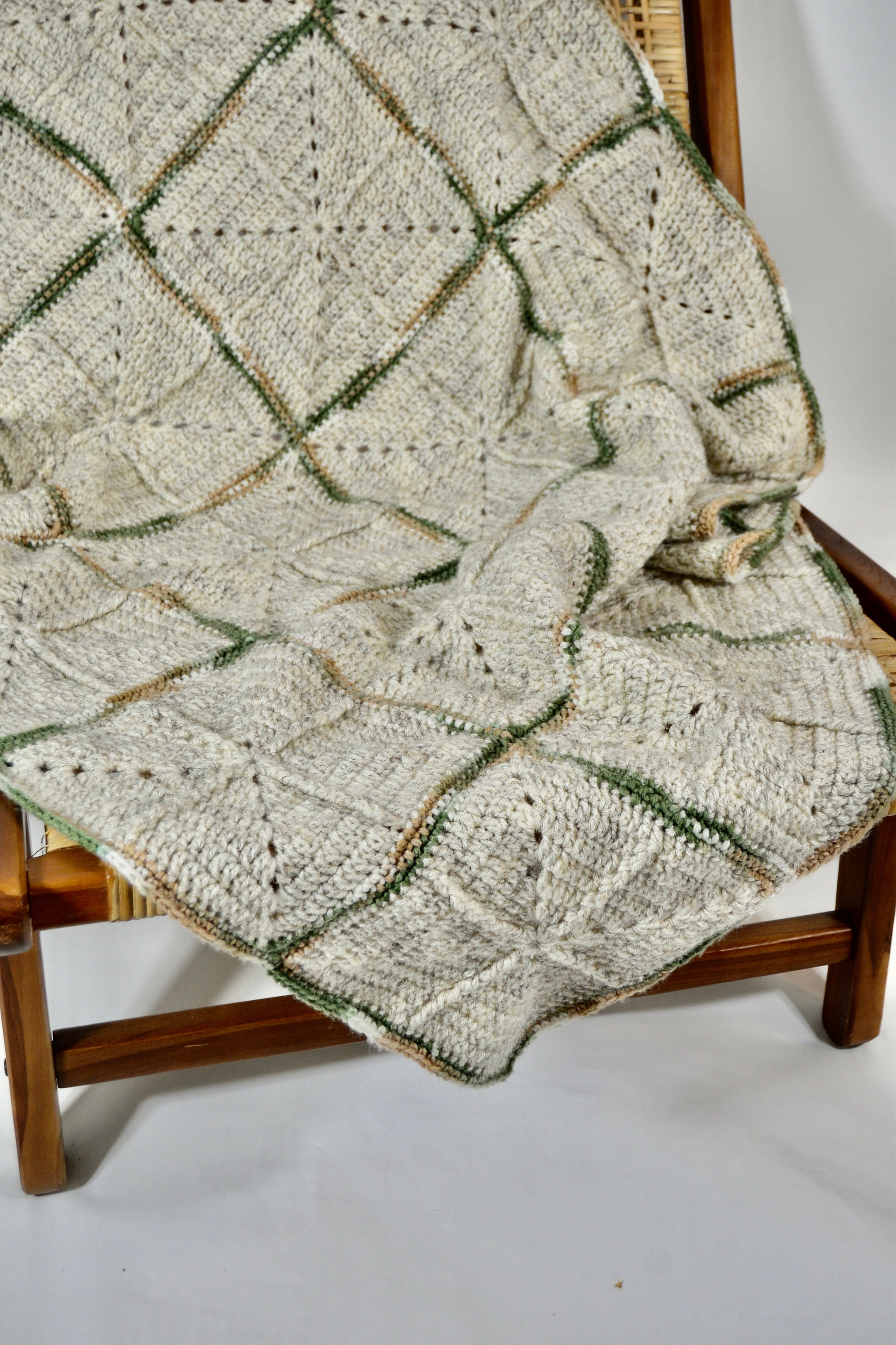 Afghan throw cashmere/ Afghan blanket/ handmade modern Afghan/ Etsy