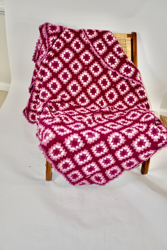 Afghan throw/ Afghan blanket/ handmade modern Afghan/ hand Etsy