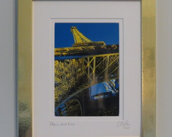 Paris Eiffel Tower Architectural Travel Photography, Framed, Signed Limited Edition