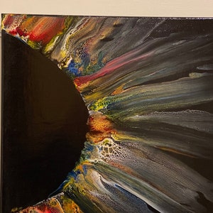 Original acrylic painting, abstract, contemporary art, sunflower, inspired by nature