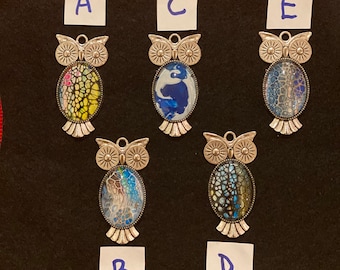 matching bracelet pendant acrylic jewellery Owl pendant bracelet duo set him and her gift set twinning gift set Valentine's gift