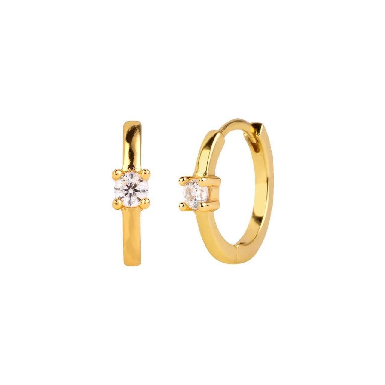 Orecchini A Cerchio In Argento 925 Da Donna (8 Mm10 Mm12 - Foto 2