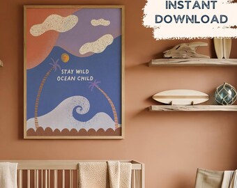Ocean Nursery Art: Whimsical Kids' Room Wall Art (Digital Download)