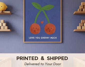 Cherry Nursery Print: Whimsical Kids' Room Wall Fine Art Print