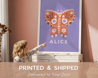 Butterfly Nursery Print: Whimsical Kids' Room Wall Art