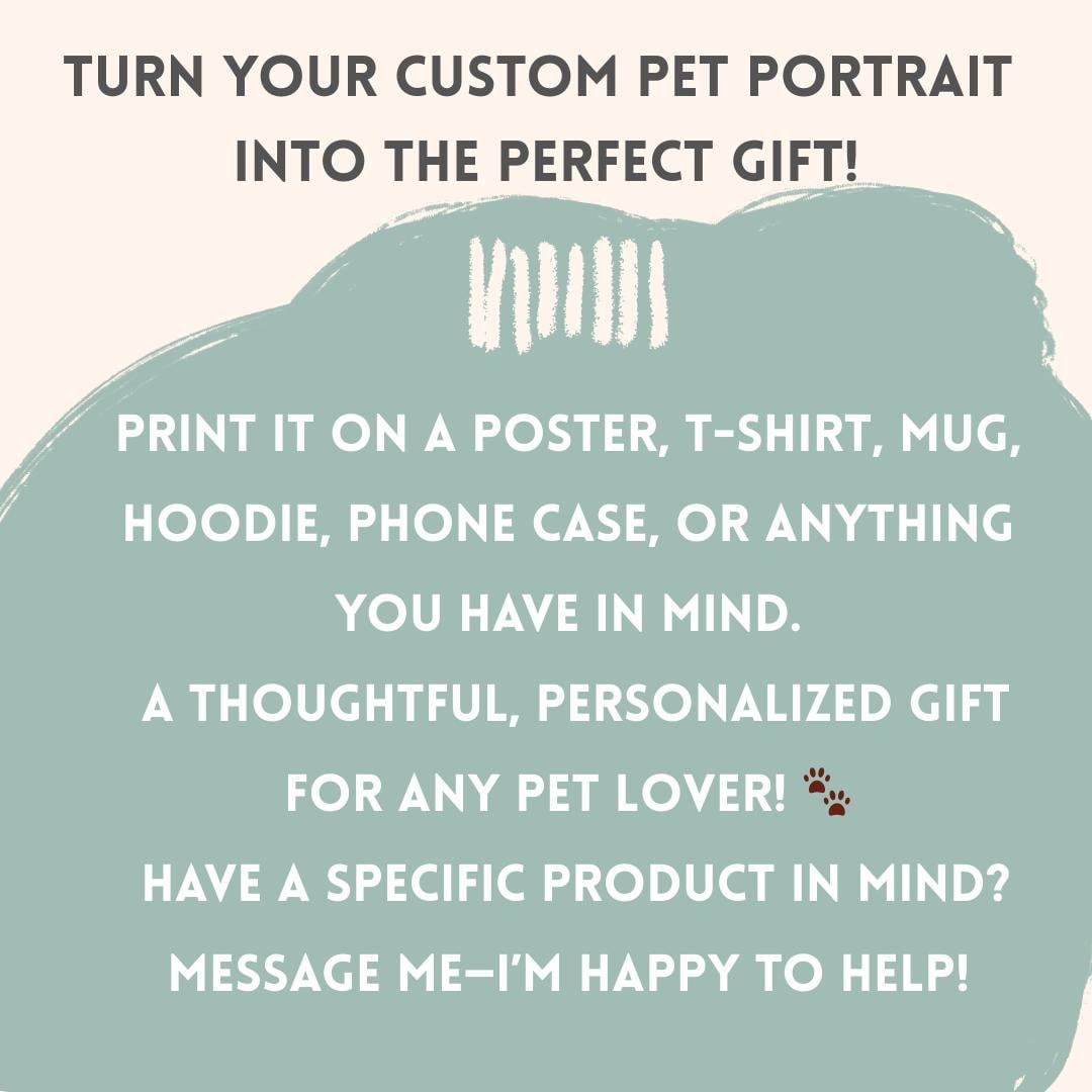 Blanket Custom Dog Portrait Painting from Photo HAND DRAWN ILLUSTRATION by Artist Personalized Adoption New Pet Owner Pet Loss Memorial Gift