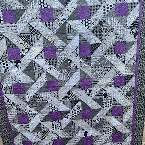Black and white quilt