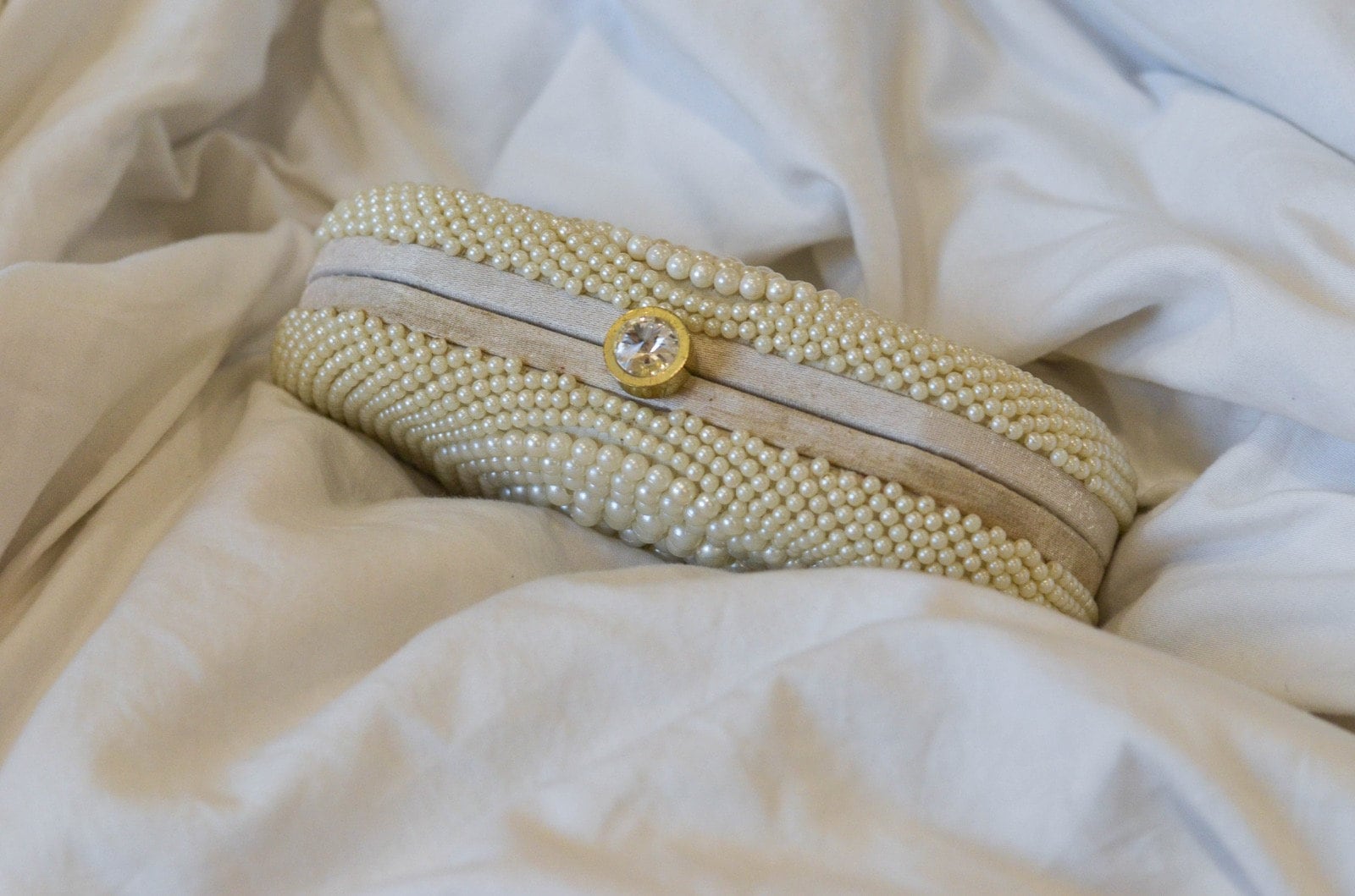 Ivory Pearl Clutch Evening Bag Bridal Purse Indian Wedding Etsy