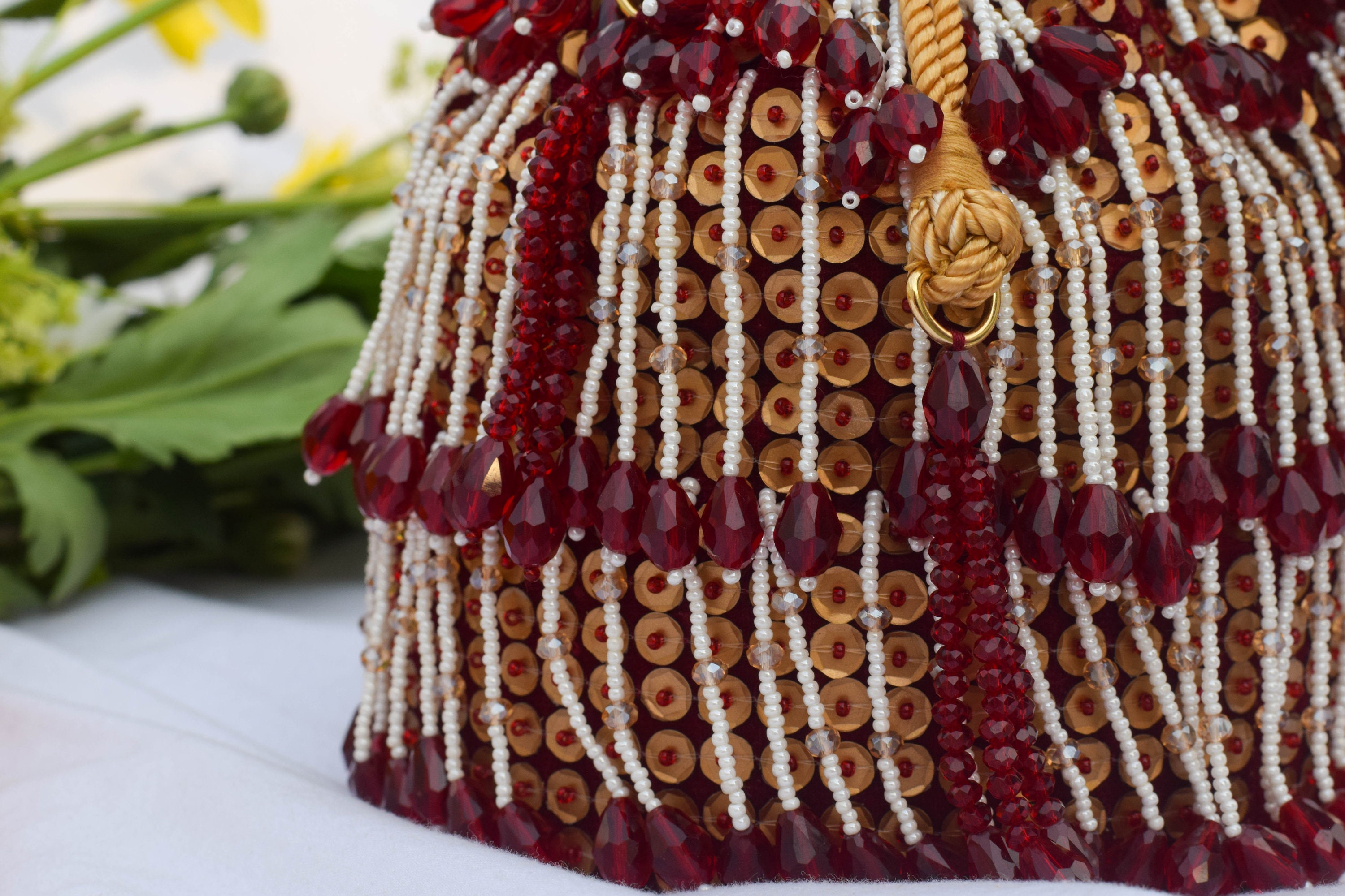 Crystal Embellished Bucket Bag, Evening Bag, Pink Bucket Bag, Sequin