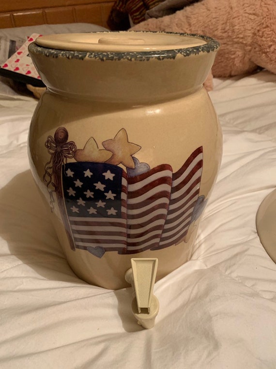 Americana By Home And Garden Party Stoneware Drink Dispenser Etsy