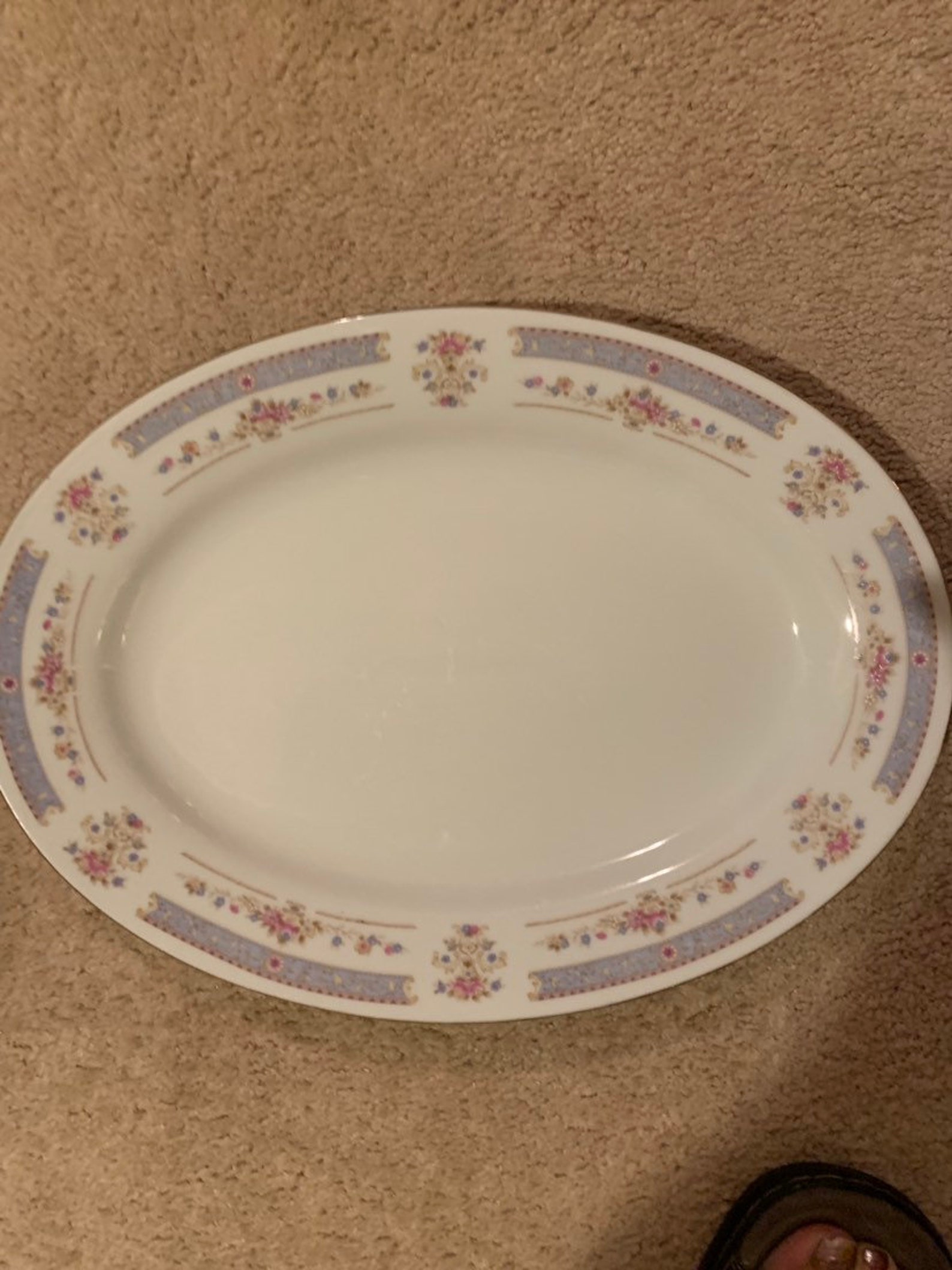Crescent Fine China 14 Oval Serving Platter Crafted Etsy