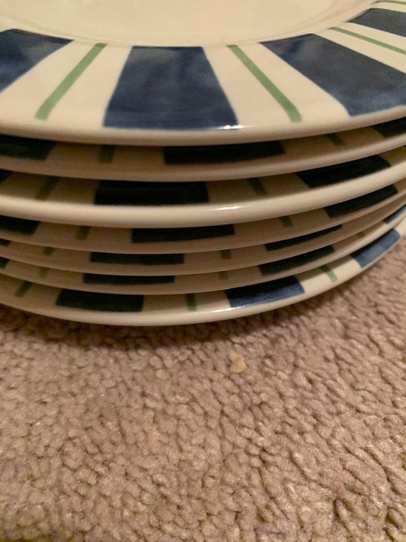 Pfaltzgraff Wyngate Stripe 7 Stoneware Salad Plates