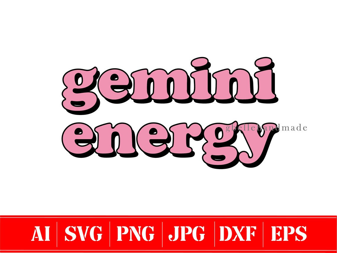 Gemini Energy Horoscope Baddie Font Svg Gemini Retro Y2k Svg Etsy Israel
