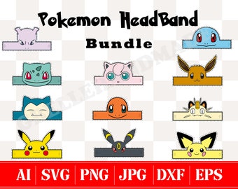 Party HeadBand Bundle Vector Svg · Pikachu Vector Bunddle Svg · Ai, Eps, Jpg, Png, Svg, Dxf, Files For Cricut Machine · Instant Download