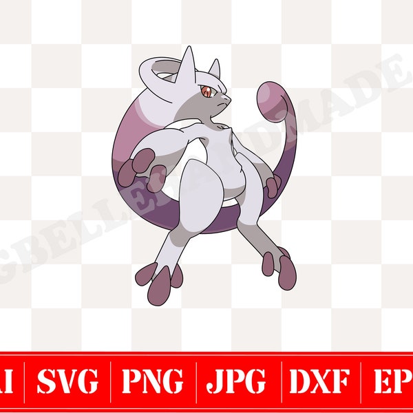 Mewtwo Svg - Etsy