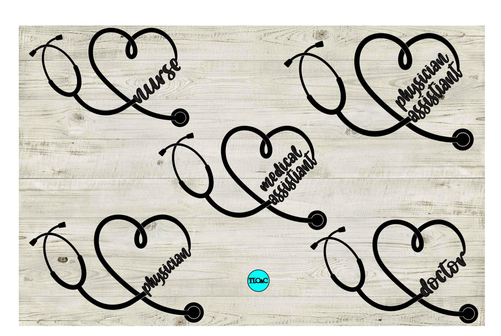 Medical Stethoscope Names SVG Etsy