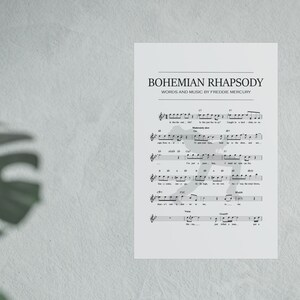 Poster Print - Bohemian Rhapsody Piano Score