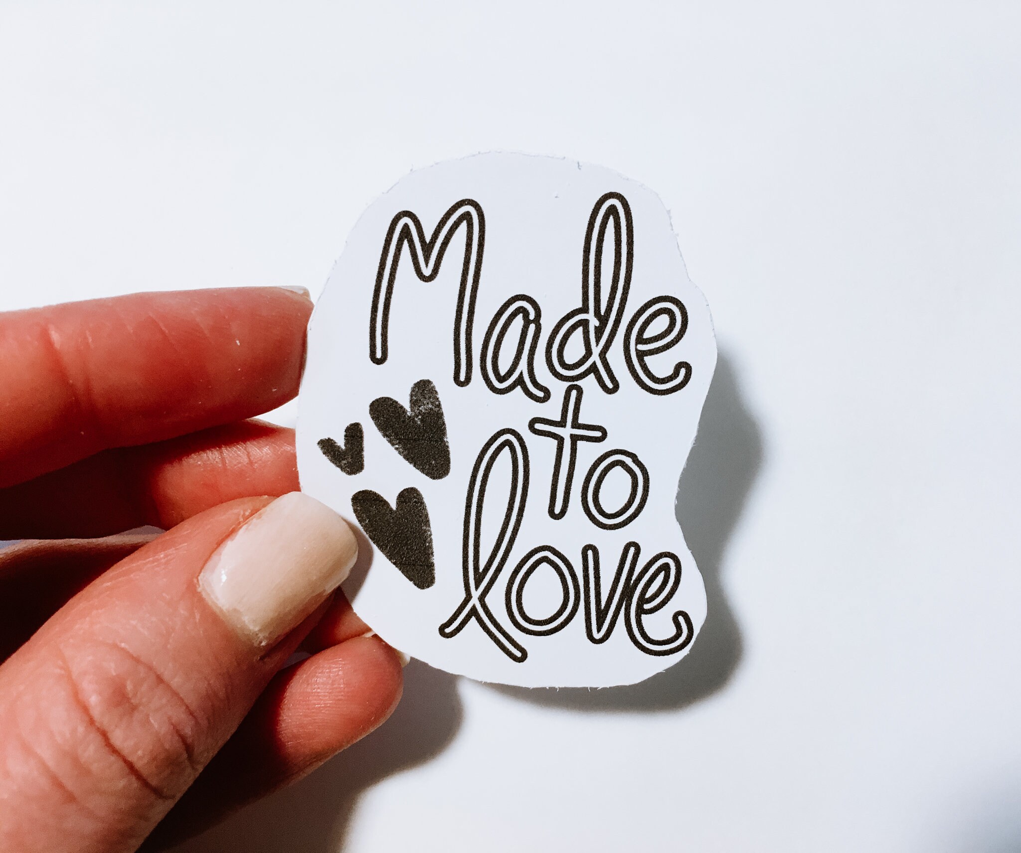 made to love inspirational sticker printable vinyl 2x15 etsy