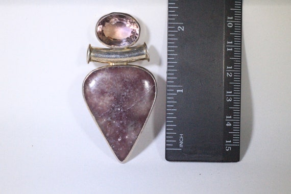 Amethyst and Purple Stichtite? in Sterling Silver… - image 1