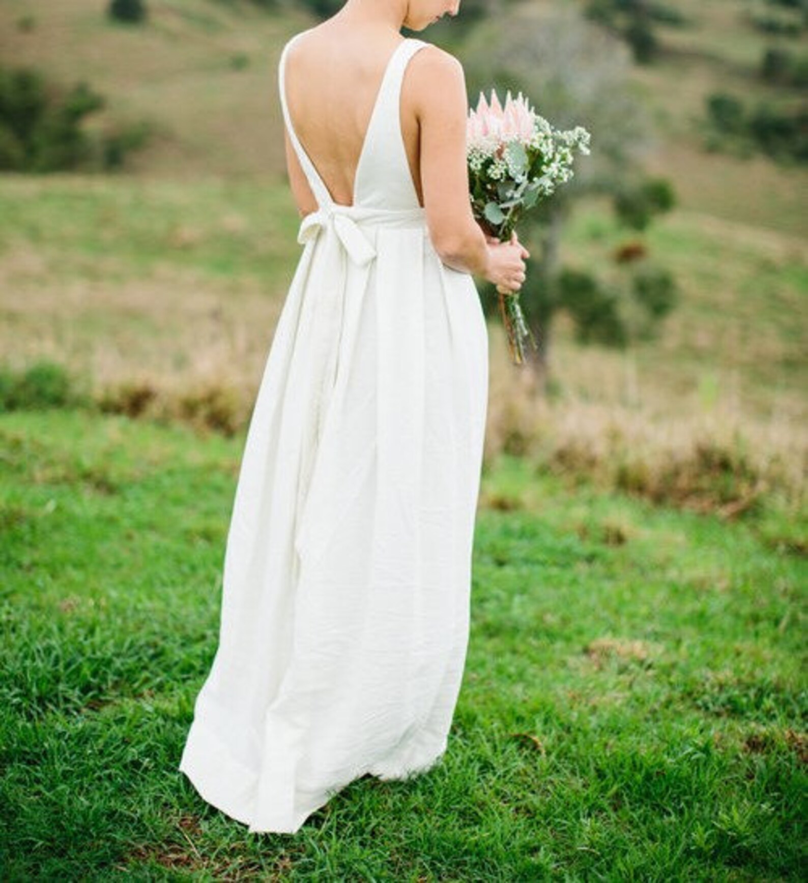 Linen Wedding Dress Wedding Dress Wedding Gown linen Etsy