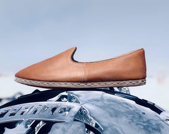 Handmade Slippers | Turkish Yemeni Flat Men Shoes | Valentine's Shoes | Christmas Gift