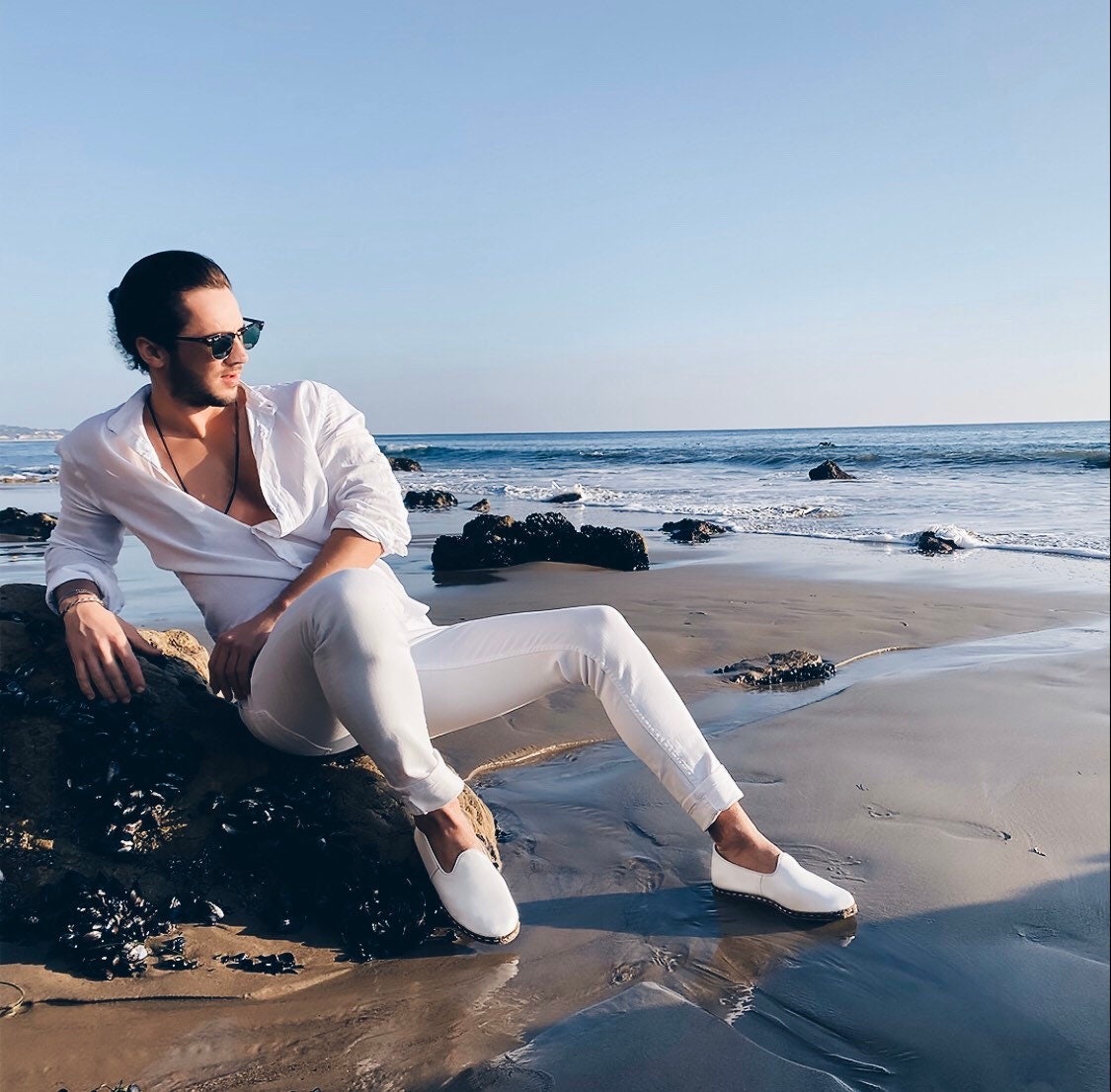 Handmade Men White Turkish Yemeni Flat 