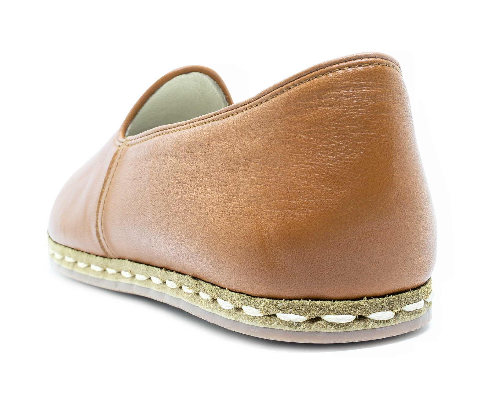 brown slip on flats