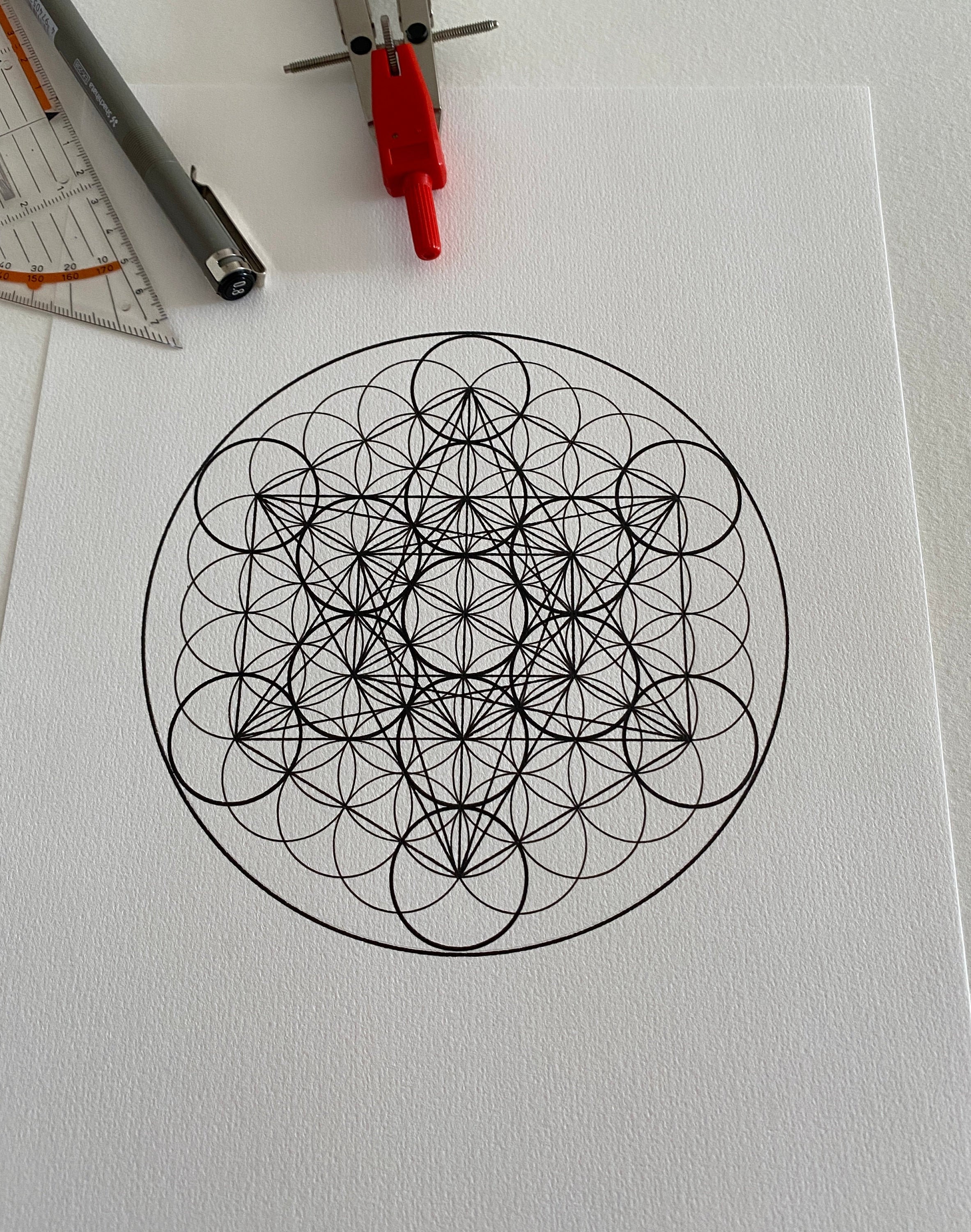 How To Draw Sacred Geometry Flower Of Life