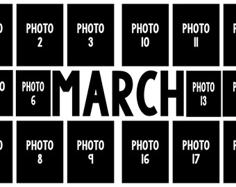 Square photoshop full page layout - March
