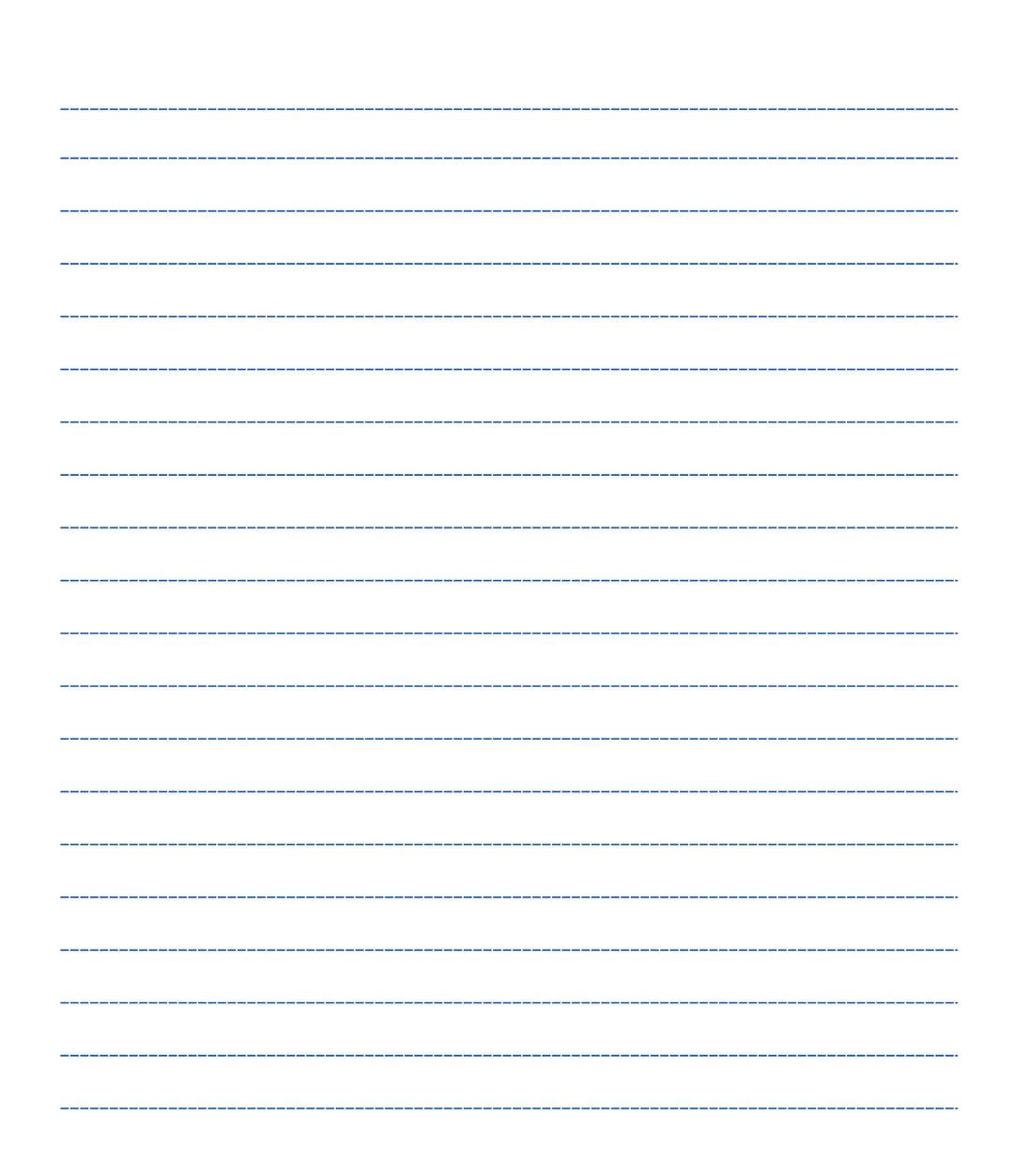 10 Dashed Dark Blue Printable Stationery Pagesdigitalletter - Etsy