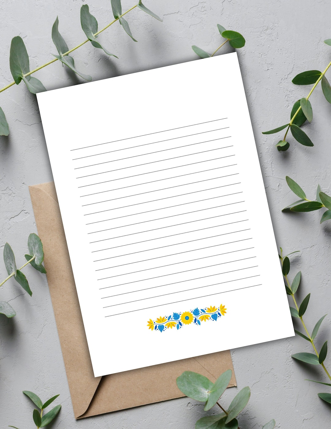 Ukraine 10 Printable Letters, Digital, Letter Writing Paper, Instant ...