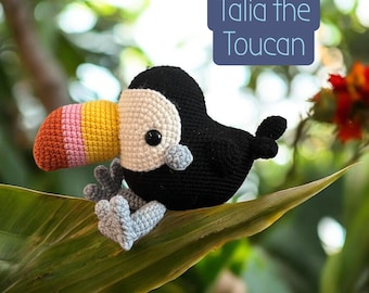 Handmade Crochet Toucan bird, Plush Decor ‘Talia the Toucan’