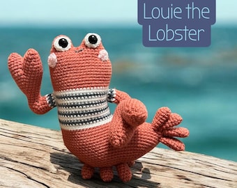 Handmade Crochet Lobster, Plush Decor “He’s Her Lobster”