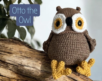 Handmade Crochet Owl, Plush Decor ‘Otto the Owl’