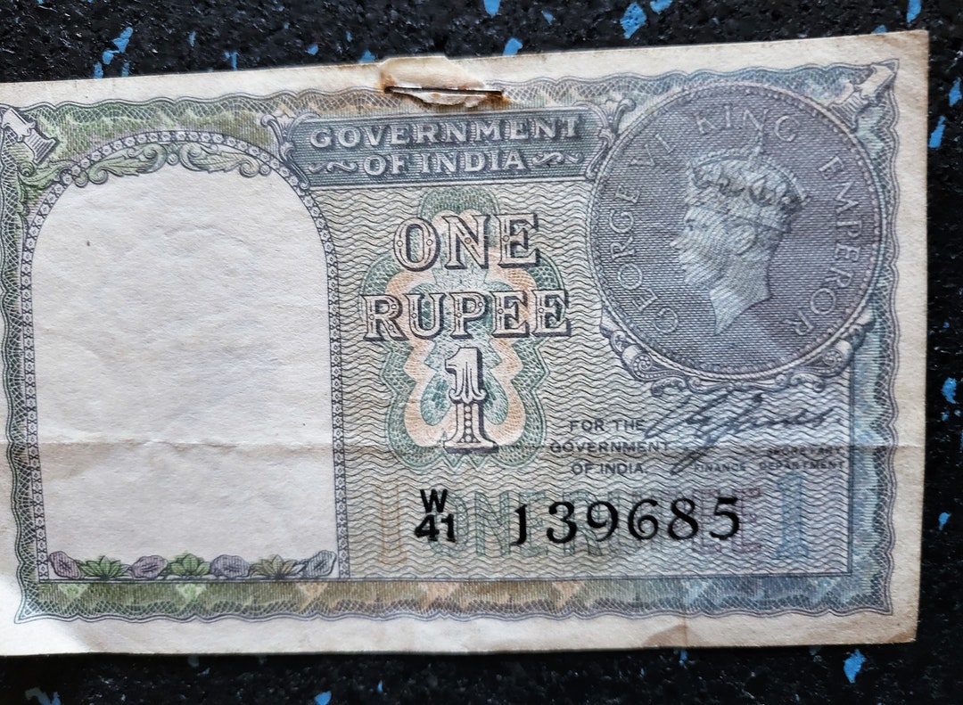 1940british India Banknote-1 Ruppee - Etsy