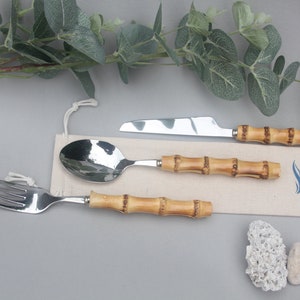 Bamboo & Steel Cutlery Set Eco Friendly Picnic Travel Enviromentally Friendly Lunch Office Gift EcosoGood image 8