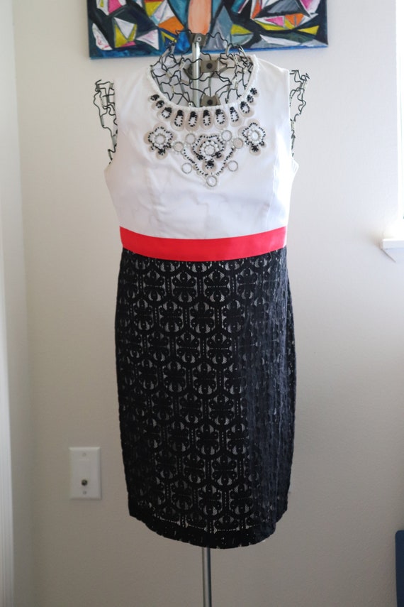 Vintage Kensie Beaded Lace Fitted Sheath Dress - Etsy