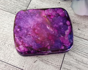 Hand painted watercolor palette tin tiny paint set